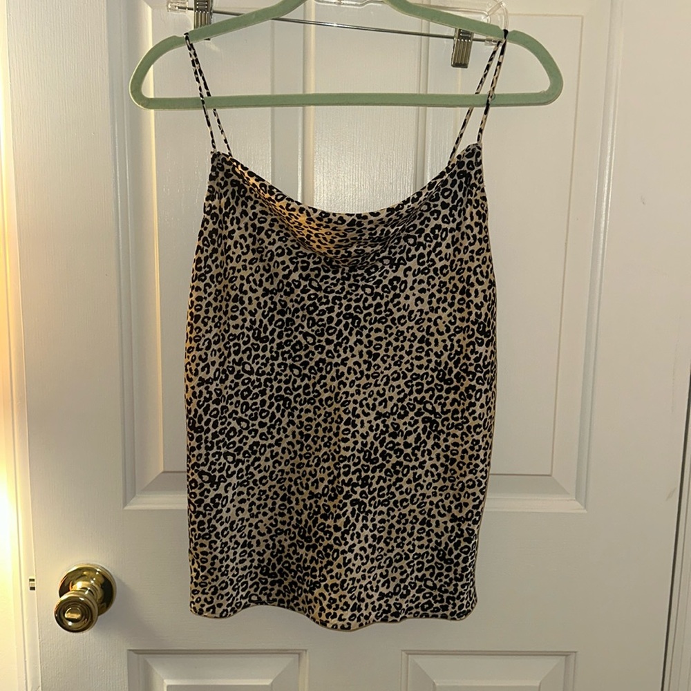 Cheetah spaghetti strap tank top